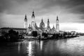 Cathedral Basilica of Our Lady of the Pillar in Zaragoza, Aragon, Spain Royalty Free Stock Photo