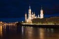 Cathedral Basilica of Our Lady of the Pillar, Zaragoza the capital city of of Aragon, Spain. Royalty Free Stock Photo