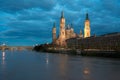 Cathedral Basilica of Our Lady of the Pillar, Zaragoza the capital city of of Aragon, Spain. Royalty Free Stock Photo