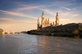 Cathedral Basilica of Our Lady of the Pillar, Zaragoza the capital city of of Aragon, Spain. Royalty Free Stock Photo