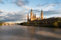 Cathedral Basilica of Our Lady of the Pillar, Zaragoza the capital city of of Aragon, Spain Royalty Free Stock Photo