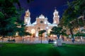 Cathedral Basilica of Salta at night - Salta, Argentina Royalty Free Stock Photo