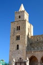 Cathedral belltower. CefalÃÂ¹. Palermo province. Sicily. Italy Royalty Free Stock Photo