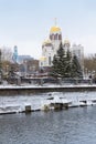 Cathedral on the Blood in winter, Yekaterinburg Royalty Free Stock Photo