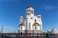 Cathedral on Blood in Yekaterinburg city center Royalty Free Stock Photo