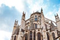 The Cathedral of St Etienne of Bourges, beautiful garden, France