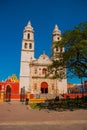 Cathedral, Campeche, Mexico: Plaza de la Independencia, in Campeche, Mexico`s Old Town of San Francisco de Campeche