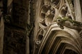 Cathedral of Carcassonne, France, gargoyle detail Royalty Free Stock Photo