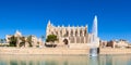 Cathedral Catedral de Palma de Mallorca La Seu church architecture travel traveling holidays vacation panorama in Spain Royalty Free Stock Photo