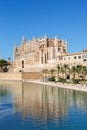 Cathedral Catedral de Palma de Mallorca La Seu church architecture travel traveling holidays vacation portrait format in Spain Royalty Free Stock Photo