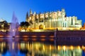 Cathedral Catedral de Palma de Mallorca Majorca church twilight Royalty Free Stock Photo