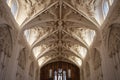 cathedral ceiling with carved angels and cherubs