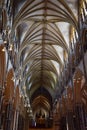 Cathedral ceiling of vaulted arches