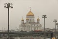 Cathedral of Christ the Savior Khram Khrista Spasitelya in spring, Moscow, Russia