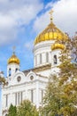 Cathedral of Christ the Savior in Moscow, Russia, the largest Orthodox church Royalty Free Stock Photo