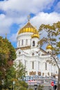 Cathedral of Christ the Savior in Moscow, Russia, the largest Orthodox church. Royalty Free Stock Photo