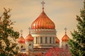Cathedral of Christ the Saviour in Moscow at sunset, Russia Royalty Free Stock Photo