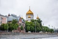 The Cathedral of Christ the Saviour is a Russian Orthodox cathedral in Moscow, Russia, on the northern bank of the Moskva River, a Royalty Free Stock Photo