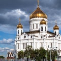 Cathedral of Christ the Saviour under gray clouds