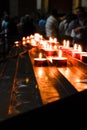 Cathedral Church candles in Florence Italy