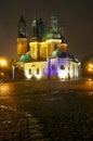 The Cathedral Church at night Royalty Free Stock Photo