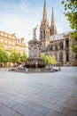 Cathedral in Clermont-Ferrand city Royalty Free Stock Photo