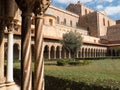 Cathedral, cloister and olive tree in Monreale Royalty Free Stock Photo