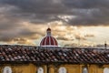 Cathedral with cloudy sky in Granada, Nicaragua Royalty Free Stock Photo