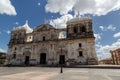 Cathedral with cloudy sky in Leon, Nicaragua