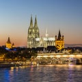 Cathedral of cologne at sunset Royalty Free Stock Photo
