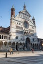 Cathedral of Cremona or Cathedral of Santa Maria Assunta - Romanesque temple - in Lombardy, Italy Royalty Free Stock Photo