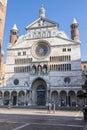 Cathedral of Cremona or Cathedral of Santa Maria Assunta - Romanesque temple - in Lombardy, Italy Royalty Free Stock Photo