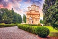 Beautiful Curtea de Arges Monastery at sunset Royalty Free Stock Photo