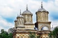Cathedral Curtea de Arges towers Royalty Free Stock Photo