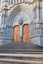 Cathedral door in Arucas, Gran Canaria Royalty Free Stock Photo