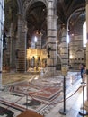 Cathedral or Duomo di Siena interior from Piazza del Duomo of Siena Medieval City. Tuscany. Italy Royalty Free Stock Photo