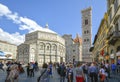 The cathedral or duomo of Florence, Italy, along with the Baptistery and Giotto`s Campanile