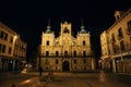 Cathedral and Episcopal Palace of Astorga at night. Castile and Leon. Spain - may 2023