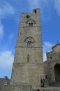 The medieval Bell Tower at Erice Cathedral, Sicily Italy Royalty Free Stock Photo