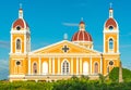 Cathedral Facade of Granada at Sunset, Nicaragua Royalty Free Stock Photo