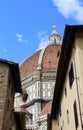 Cathedral of Florence in Tuscany Region in Italy and the Dome de Royalty Free Stock Photo