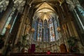 Cathedral of Fortified medieval city of Carcassonne in France. Royalty Free Stock Photo