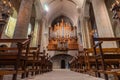 Cathedral of Fortified medieval city of Carcassonne in France. Royalty Free Stock Photo