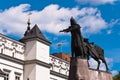 Cathedral, Gediminas Castle, and Grand Duke Statue Royalty Free Stock Photo