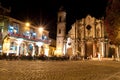 The Cathedral of Havana at night Royalty Free Stock Photo