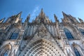 Cathedral of the Holy Cross and Saint Eulalia, Barcelona, Spain Royalty Free Stock Photo