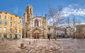 The Aix Cathedral in Aix-en-Provence, France Royalty Free Stock Photo