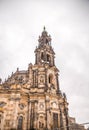 The Cathedral of the Holy Trinity, Katolische Hofkirche in the old town of Dresden, Germany Royalty Free Stock Photo