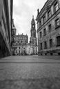 The Cathedral of the Holy Trinity, Katolische Hofkirche in the old town of Dresden, Germany Royalty Free Stock Photo