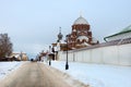 Troitskaya street of the village of Sviyazhsk Royalty Free Stock Photo